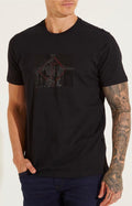 CAMISETA ESTAMPADA FORUM MASCULINO SLIM COR PRETA