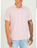 CAMISA FORUM MASCULINO LINHO RELAX COR ROSA CLARO
