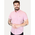 CAMISA XADREZ MANGA CURTA TOMMY HILFIGER MASCULINO REGULAR FIT COR ROSA E BRANCO