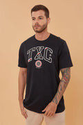 CAMISETA ESTAMPADA TXC MASCULINA REGULAR FIT COR PRETA
