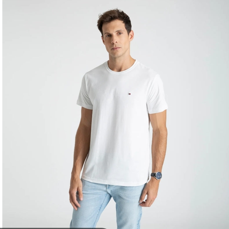 CAMISETA TOMMY HILFIGER MASCULINA REGULAR FIT COR BRANCA