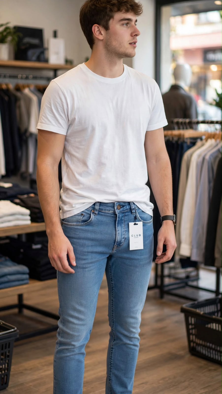 CALÇA CLUBDEMIN SLIM FIT COR JEANS CLARO