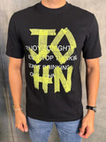 CAMISETA ESTAMPADA JOHN JOHN MASCULINO RELAXED FIT COR PRETA
