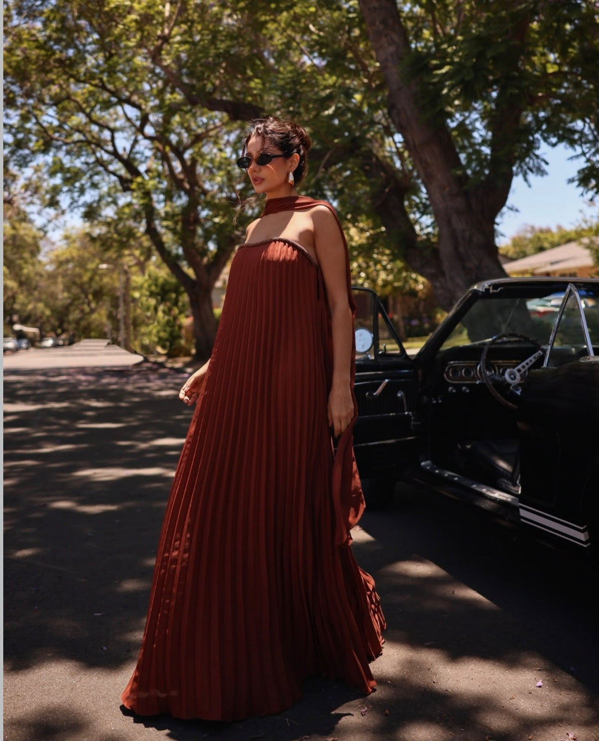 VESTIDO TOMARA QUE CAIA COR TERRA COTA FEMININO