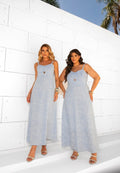 VESTIDO MIDI CÉU COM DETALHE,  DIVA´S