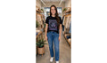 Tshirt Blusa Feminino Jj Sparklin Cor Preto