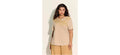 Tshirt Elegance Feminino Cor Bege Estampado