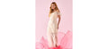 Vestido Flor Linda Midi De Tule De Poá Cor Manteiga