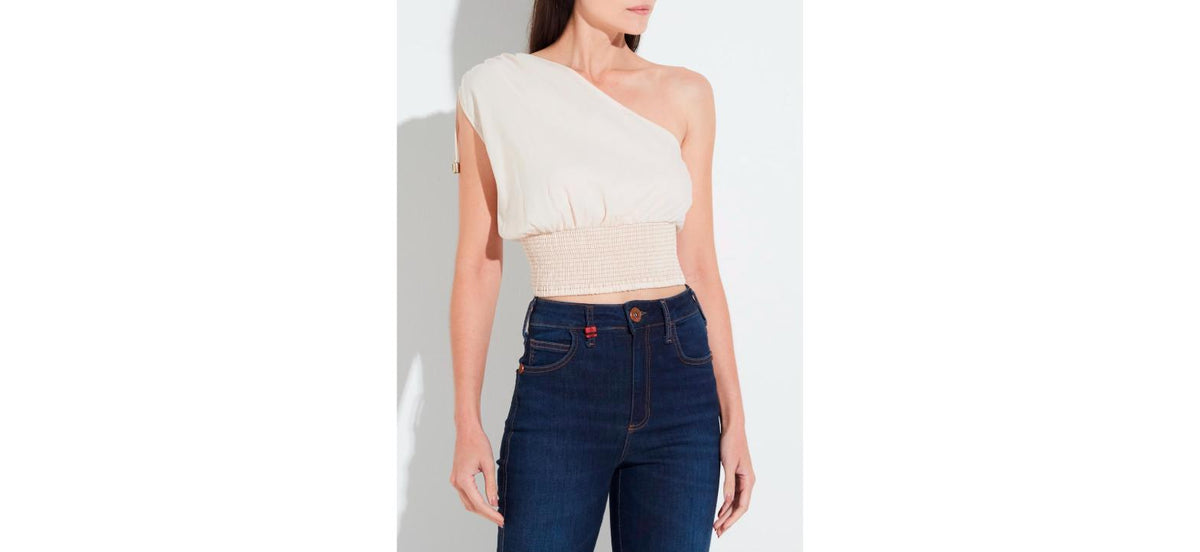 Blusa Forum Uma Alça Regulavel Cor Bege