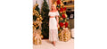 Conjunto Flor Linda Tule Paete Bordado Cor Off-White