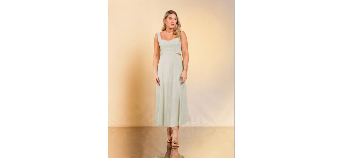Vestido Diva's Cor Verde Claro