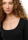 Vestido Longo Em Ribana Canelada - Preto